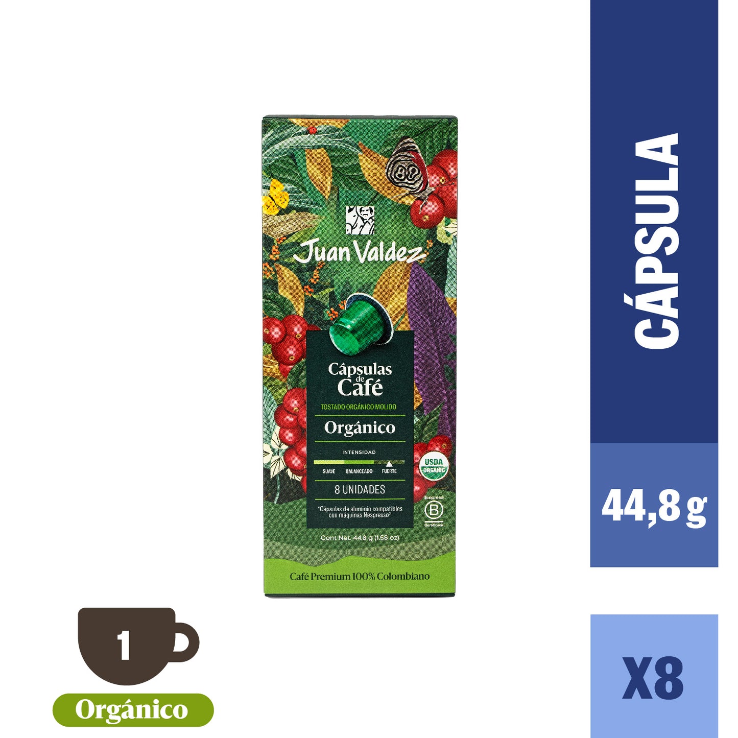 Cápsulas de Café Espresso Orgánico 8 unidades